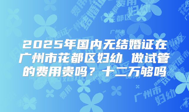2025年国内无结婚证在广州市花都区妇幼 做试管的费用贵吗？十二万够吗