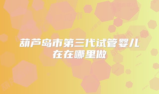 葫芦岛市第三代试管婴儿在在哪里做