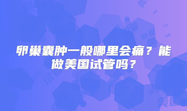 卵巢囊肿一般哪里会痛?能做美国试管吗?