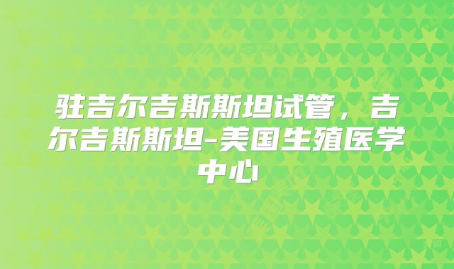 驻吉尔吉斯斯坦试管,吉尔吉斯斯坦-美国生殖医学中心