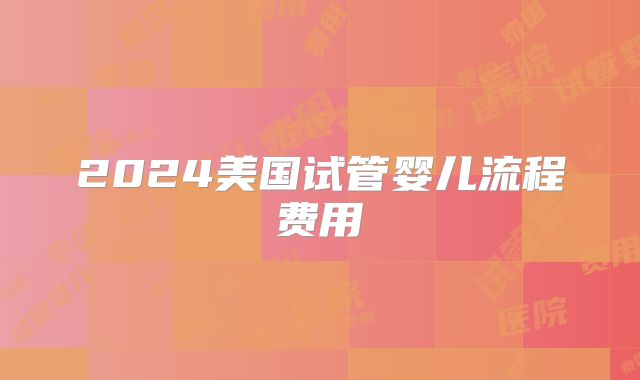 2024美国试管婴儿流程费用