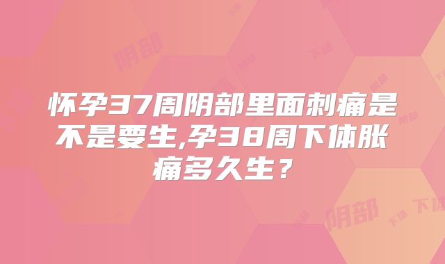 怀孕37周阴部里面刺痛是不是要生,孕38周下体胀痛多久生？