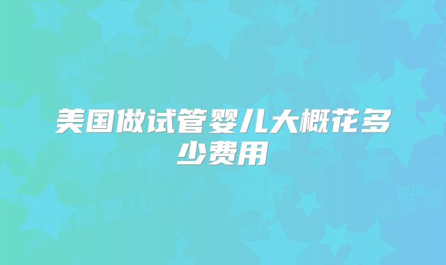 美国做试管婴儿大概花多少费用