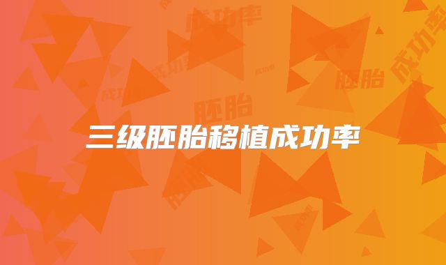 三级胚胎移植成功率