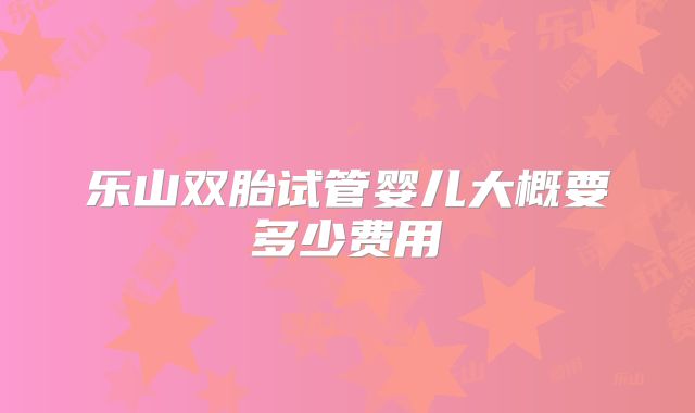 乐山双胎试管婴儿大概要多少费用
