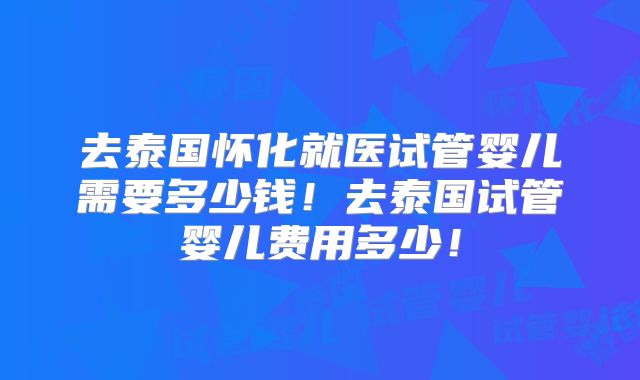 去泰国怀化就医试管婴儿需要多少钱！去泰国试管婴儿费用多少！