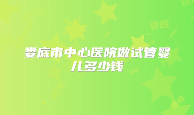 娄底市中心医院做试管婴儿多少钱