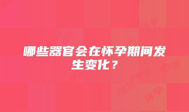 哪些器官会在怀孕期间发生变化？