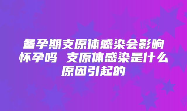 备孕期支原体感染会影响怀孕吗 支原体感染是什么原因引起的