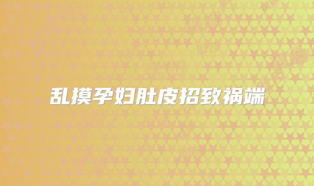 乱摸孕妇肚皮招致祸端