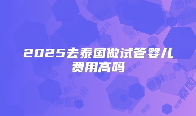 2025去泰国做试管婴儿费用高吗