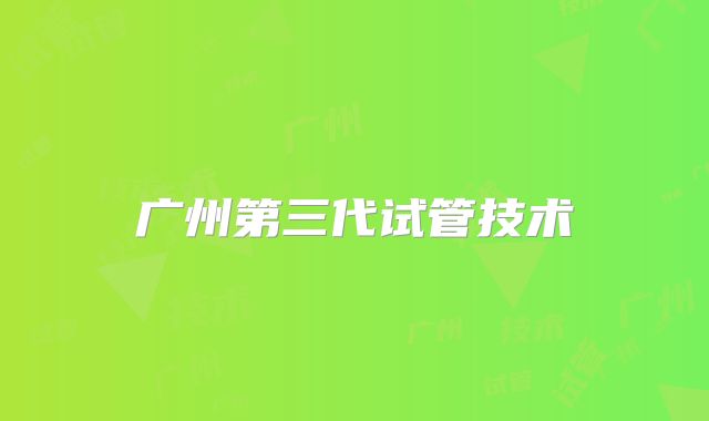 广州第三代试管技术