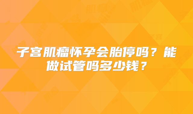 子宫肌瘤怀孕会胎停吗?能做试管吗多少钱?