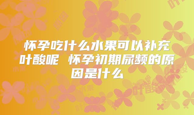 怀孕吃什么水果可以补充叶酸呢 怀孕初期尿频的原因是什么
