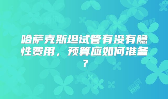 哈萨克斯坦试管有没有隐性费用，预算应如何准备？