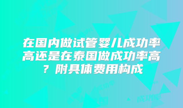 在国内做试管婴儿成功率高还是在泰国做成功率高？附具体费用构成
