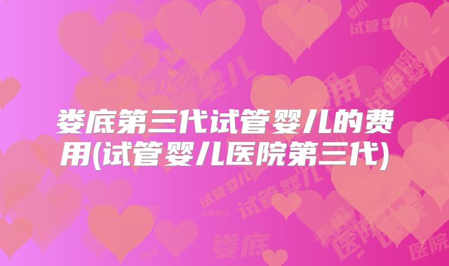 娄底第三代试管婴儿的费用(试管婴儿医院第三代)