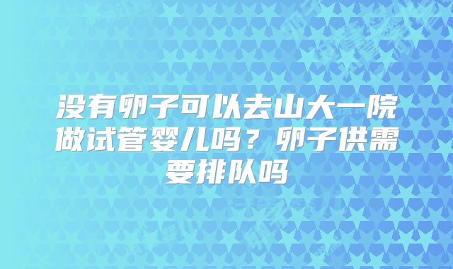 没有卵子可以去山大一院做试管婴儿吗？卵子供需要排队吗