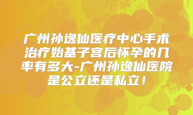 广州孙逸仙医疗中心手术治疗始基子宫后怀孕的几率有多大-广州孙逸仙医院是公立还是私立！