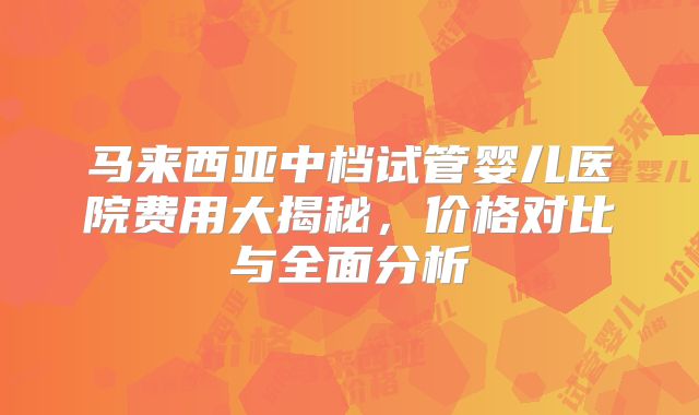 马来西亚中档试管婴儿医院费用大揭秘,价格对比与全面分析