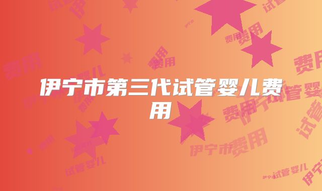 伊宁市第三代试管婴儿费用
