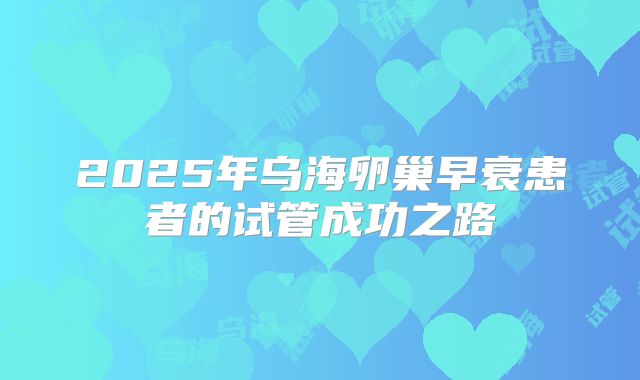 2025年乌海卵巢早衰患者的试管成功之路
