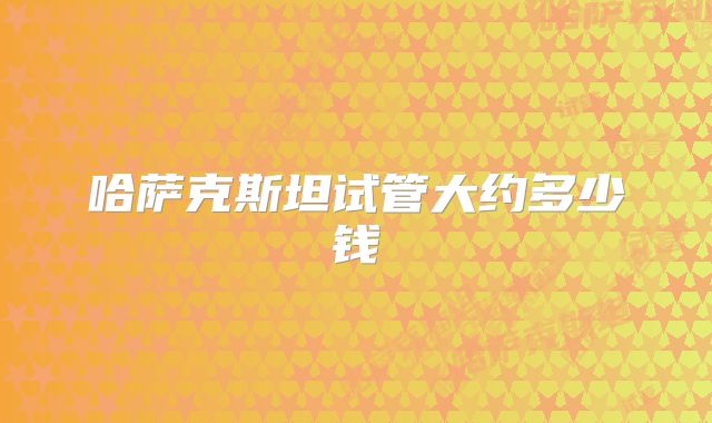 哈萨克斯坦试管大约多少钱