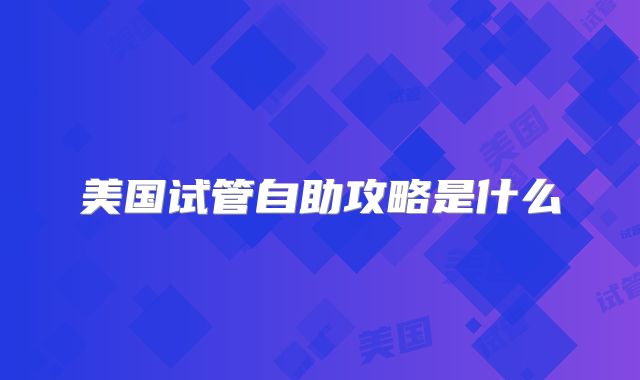 美国试管自助攻略是什么