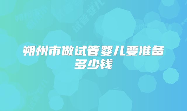 朔州市做试管婴儿要准备多少钱