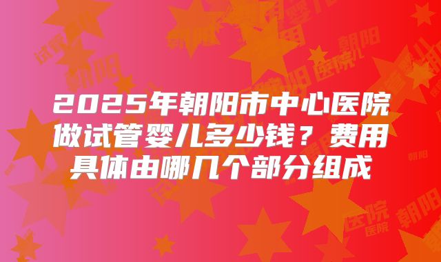 2025年朝阳市中心医院做试管婴儿多少钱？费用具体由哪几个部分组成