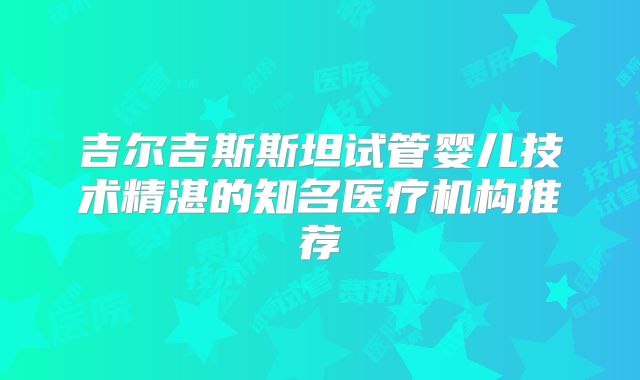 吉尔吉斯斯坦试管婴儿技术精湛的知名医疗机构推荐