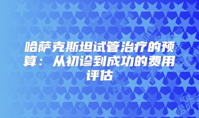 哈萨克斯坦试管治疗的预算：从初诊到成功的费用评估