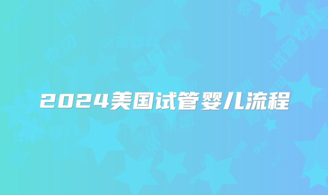 2024美国试管婴儿流程