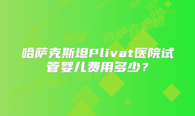 哈萨克斯坦Plivat医院试管婴儿费用多少？
