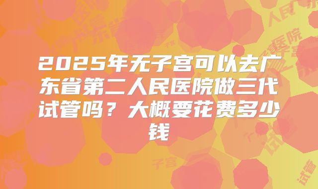 2025年无子宫可以去广东省第二人民医院做三代试管吗？大概要花费多少钱