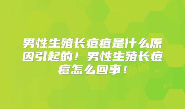 男性生殖长痘痘是什么原因引起的！男性生殖长痘痘怎么回事！