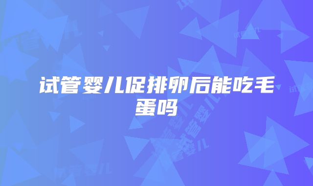 试管婴儿促排卵后能吃毛蛋吗