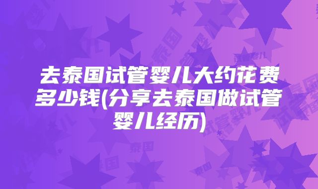 去泰国试管婴儿大约花费多少钱(分享去泰国做试管婴儿经历)
