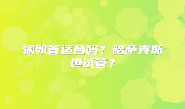 输卵管适合吗？哈萨克斯坦试管？