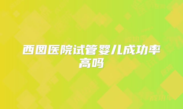 西囡医院试管婴儿成功率高吗