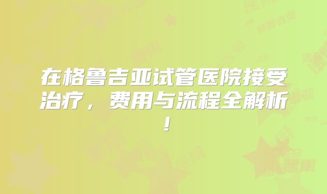 在格鲁吉亚试管医院接受治疗，费用与流程全解析！