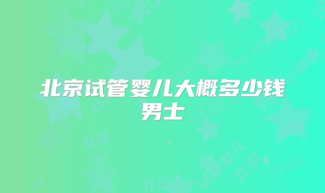 北京试管婴儿大概多少钱男士