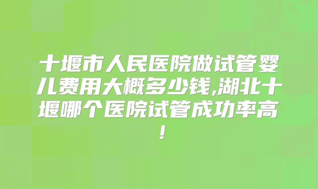 十堰市人民医院做试管婴儿费用大概多少钱,湖北十堰哪个医院试管成功率高!
