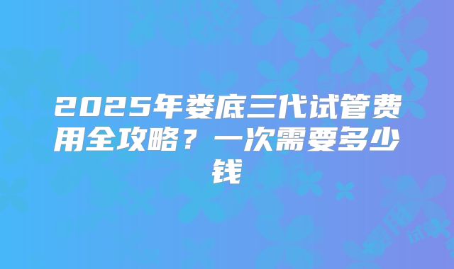 2025年娄底三代试管费用全攻略？一次需要多少钱