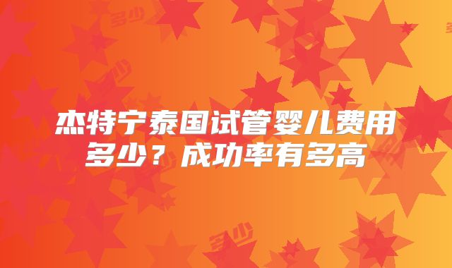杰特宁泰国试管婴儿费用多少？成功率有多高