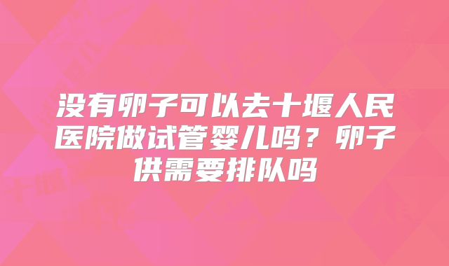 没有卵子可以去十堰人民医院做试管婴儿吗？卵子供需要排队吗