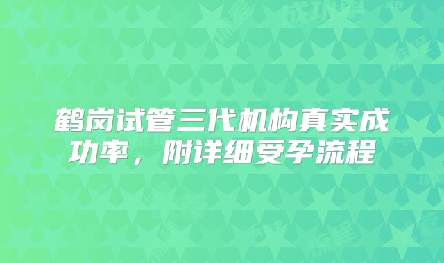 鹤岗试管三代机构真实成功率，附详细受孕流程