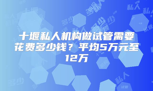 十堰私人机构做试管需要花费多少钱？平均5万元至12万