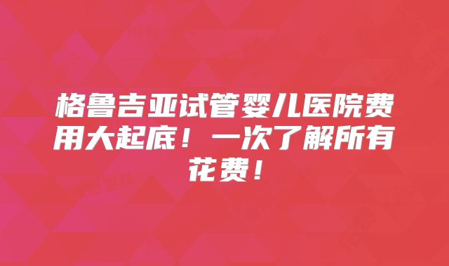 格鲁吉亚试管婴儿医院费用大起底！一次了解所有花费！