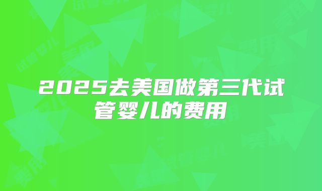 2025去美国做第三代试管婴儿的费用